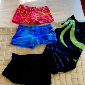 Gymnastics hot pants and leo